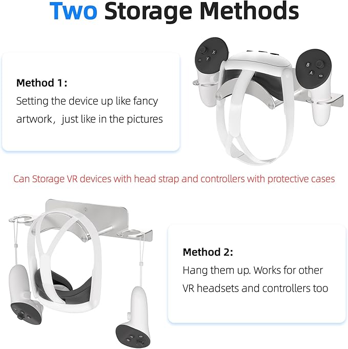VR Wall Mount Aluminum Alloy, VR Headset Wall Mount Storage Stand Hook - Image 3