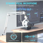 FIFINE Dynamic Microphone with Boom Arm, Studio Vocal XLR Microphone, Podcast - Image 3
