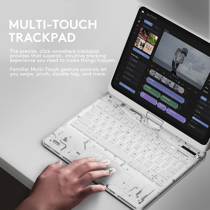 GUSGU Transparent Case with Wireless Keyboard only - Image 6