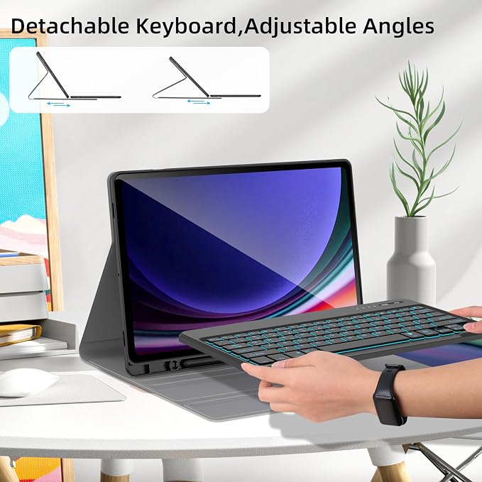 Keyboard Case for Samsung Galaxy Tab S10+ Plus / S9 FE+ Plus / S9+ Plus 12.4 - Image 4