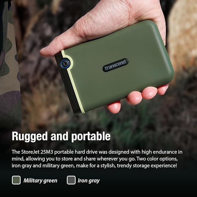 Transcend 2TB USB 3.1 Gen 1 StoreJet 25M3S SJ25M3S Rugged External Hard Drive - Image 4