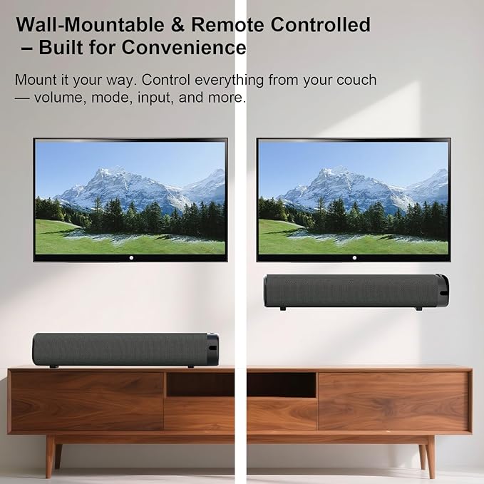 Sound Bar for Smart TV, Surround Sound System for TV – 50W Bluetooth Soundbar - Image 6