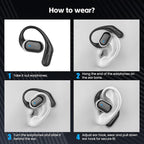 TRAUSI Open Ear Wireless Earbuds Bluetooth Headphones, 80H Playtime Stereo Ear - Image 4