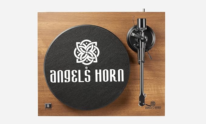 ANGELS HORN Turntable, Vinyl Record Player, Built-in Phono Preamp, Belt Drive - Image 6