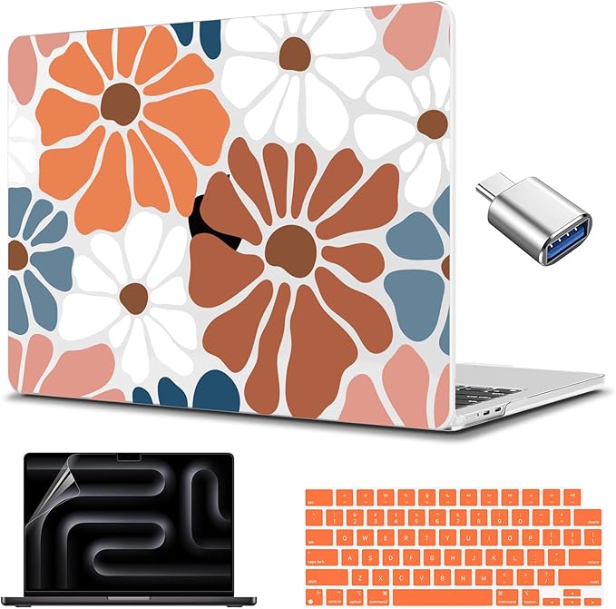 CISSOOK Compatible with MacBook Air 13.6 inch Case M4 M3 M2, Plastic Hard Shell by CISSOOK
