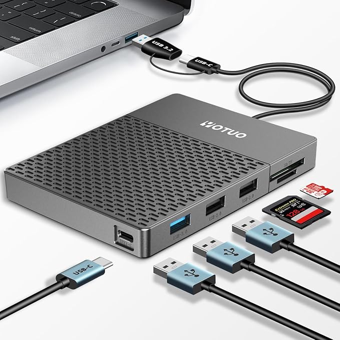 YOTUO Docking Station External Hard Drive Storage, USB-C Hub + HDD 7-in-1 by YOUTO