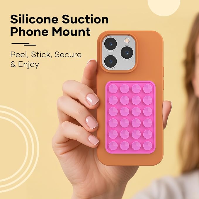 Silicone Phone Sticky Grip, Suction Phone Case Mount - Image 2