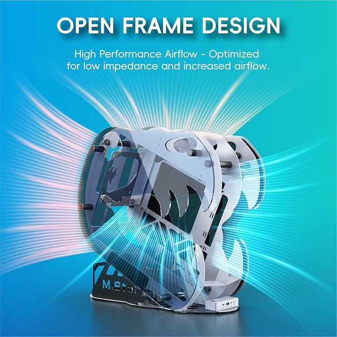 MegaPC Upgraded Open-Frame Mid-Tower Micro-ATX/Mini-ITX Gaming PC Case - Image 2