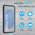 Battery Case for Galaxy S25, Slim Portable Protective Fast Charging Case Backup - Image 2