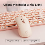 EWEADN Wired Typewriter Keyboard and Mouse Combo, Typewriter Style Mechanical - Image 3