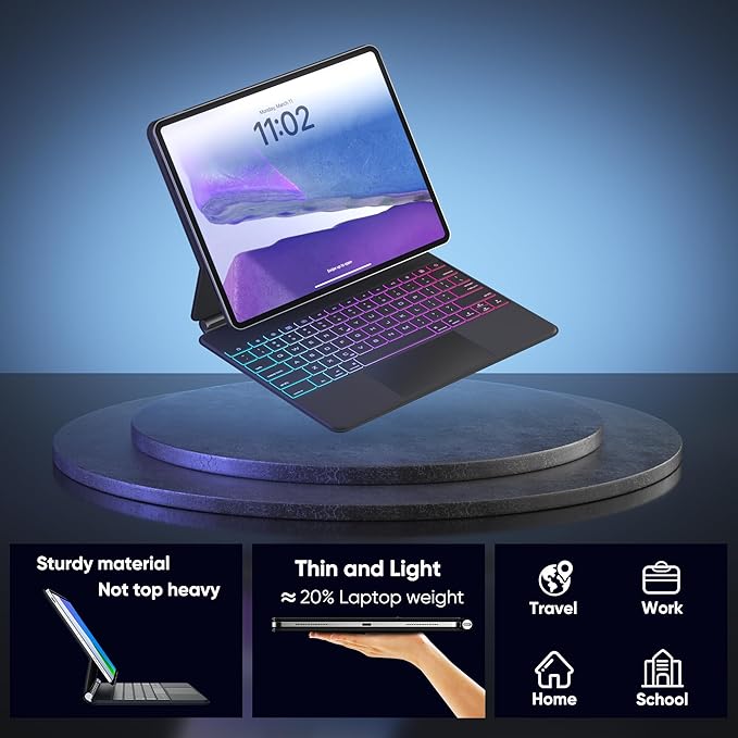 doqo Keyboard case for iPad Air 13 2024/ 2025 and iPad Pro 12.9, Magic Keyboard - Image 5