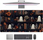 Cute Ghost Desk Mat Dark Vintage Large Mouse Pad Gaming Black Mouse Pad XXL by TENG+DA+QING
