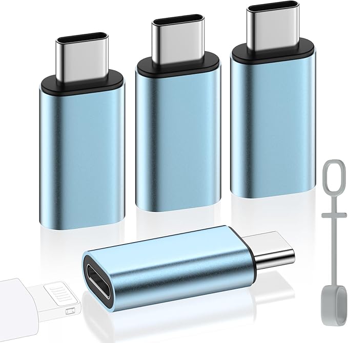 MoKo 4 Pack Lightning Female to USB C Male Adapter, USB-C Lightning Adapter by MoKo