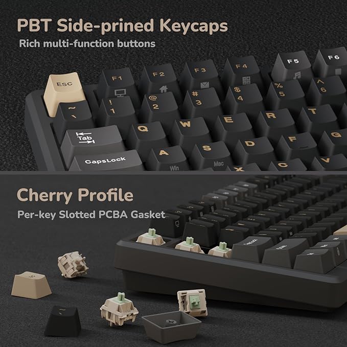 RK ROYAL KLUDGE M75 Wireless Mechanical Keyboard 2.4Ghz/BT5.1/USB-C Gaming - Image 5