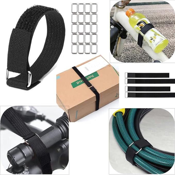 2 Rolls 32.2ft 1 Inch Wide Cable Ties, Jumpso Adjustable Fastening Zip Ties - Image 6