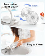 USB Desk Fan, 5 Inch Mini Portable, 3 Speeds Strong Airflow Personal Desktop - Image 7