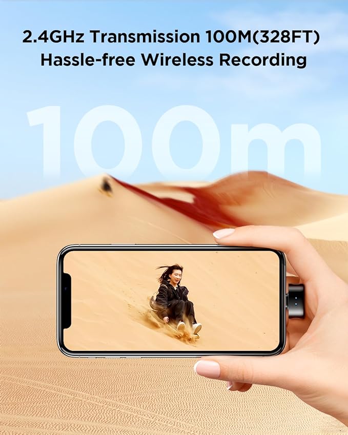 BOYA Magic-05 Wireless Lavalier Microphone, 30Hrs Battery, 328FT Los Range - Image 8
