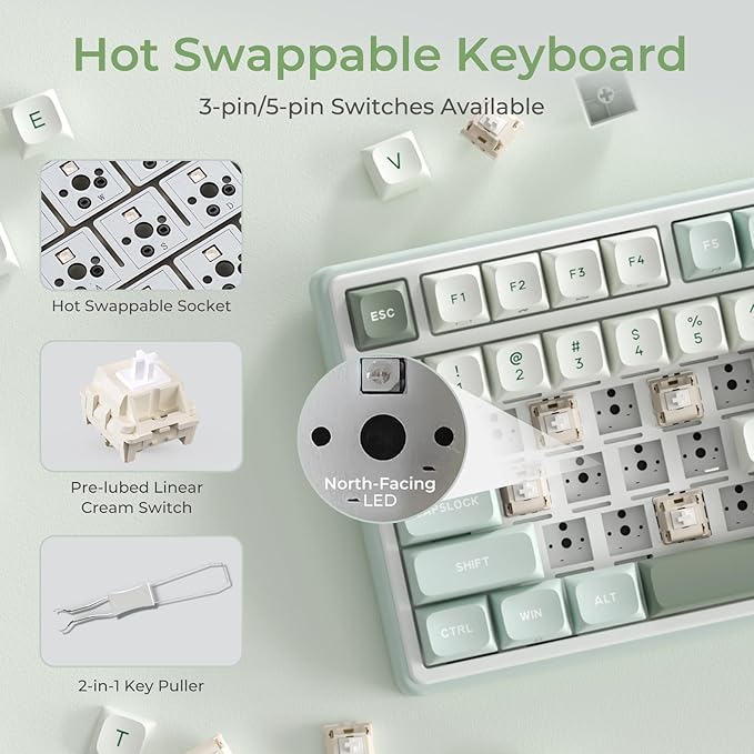 RK ROYAL KLUDGE R98 Pro Wired Mechanical Keyboard, RGB PC Gaming Keyboard - Image 4