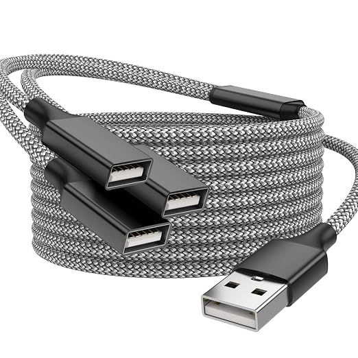 USB Splitter, 3.3FT USB A Male to 3 Female Extension Cable, USB Splitter 1 in 3 by Unknown