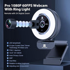 Zoomable Webcam with Remote Control, 1080P 60FPS Streaming Webcam with - Image 2