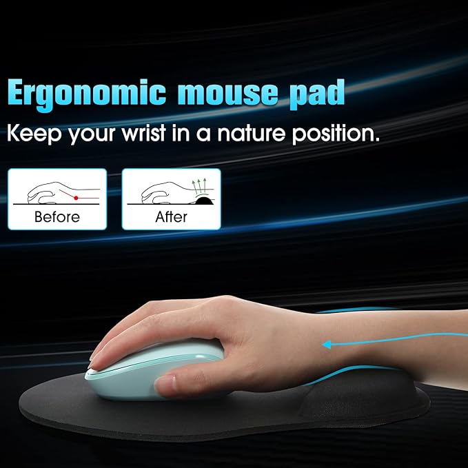 Yunsailing 8 Pack Ergonomic Mouse Pad - Image 3