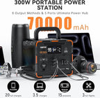 300W Solar Generator, 259Wh Portable Power Station EM300, 000mAh LiFePO4 Battery - Image 3