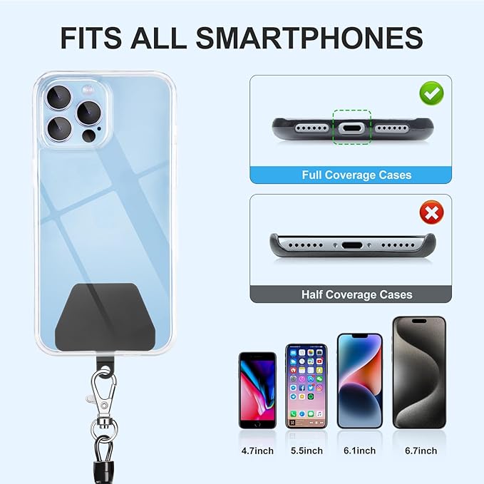 SHANSHUI Phone Lanyard, Cell Phone Lanyard Tether Pads Compatible - Image 5