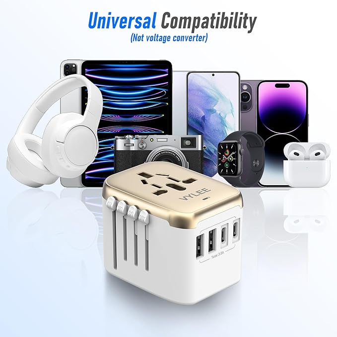 Universal International Power Travel Plug Adapter, 5 in 1 European Travel Plug - Image 6