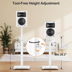 ELIVED Universal Speaker Stands Height Adjustable 28"-37.4", Bookshelf Speaker - Image 2