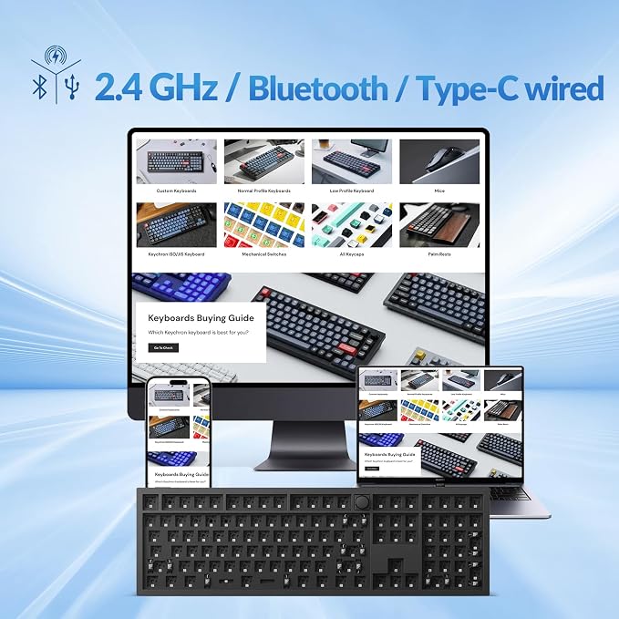Keychron Q6 Max QMK/VIA Wireless Custom Mechanical Keyboard Barebone Knob - Image 2
