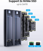 ORICO Dual M.2 NVMe SSD Enclosure, USB C to M2 Adapter - Image 3
