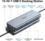 Selore Laptop Docking Station Dual Monitor, USB C Hub, USB C Docking Station - Image 2