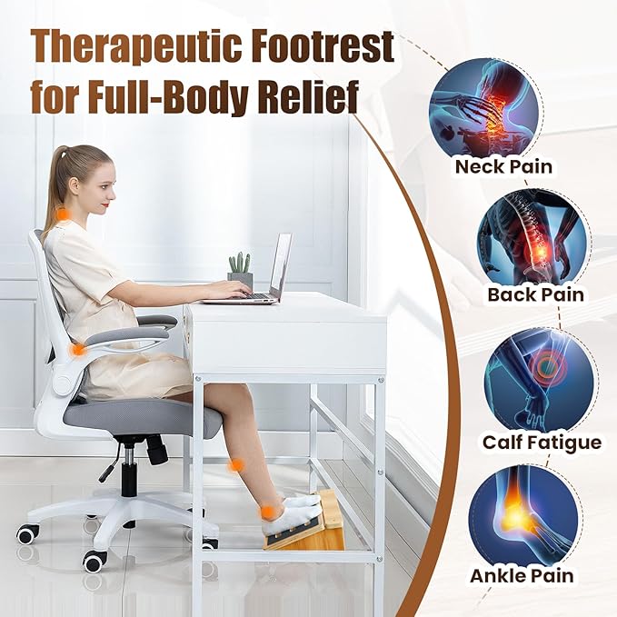 StrongTek Ergonomic Foot Rest Support, Under Desk Footrest, Non-Slip Foot Stool - Image 4