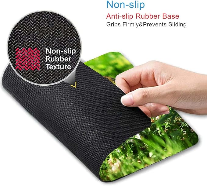 Cute Jumping Turtle Animal Mouse Mat, Square Waterproof Non Slip Rubber Base - Image 3