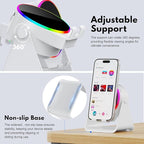 Wireless Induction Speaker, 4 in 1 Bluetooth Speaker Phone Stand - Image 6