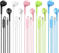 Jogteg Earbuds Headphones with Microphone Pack of 5, Noise Isolating Wired by Jogteg
