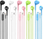 Jogteg Earbuds Headphones with Microphone Pack of 5, Noise Isolating Wired by Jogteg
