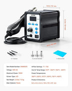 VEVOR Hot Air Rework Station, 700W Digital Display SMD Rework Station, - Image 7