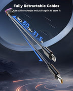 4 in 1 Retractable Car Charger, SUPERONE Smaller Fast Car Phone Charger 69W - Image 3