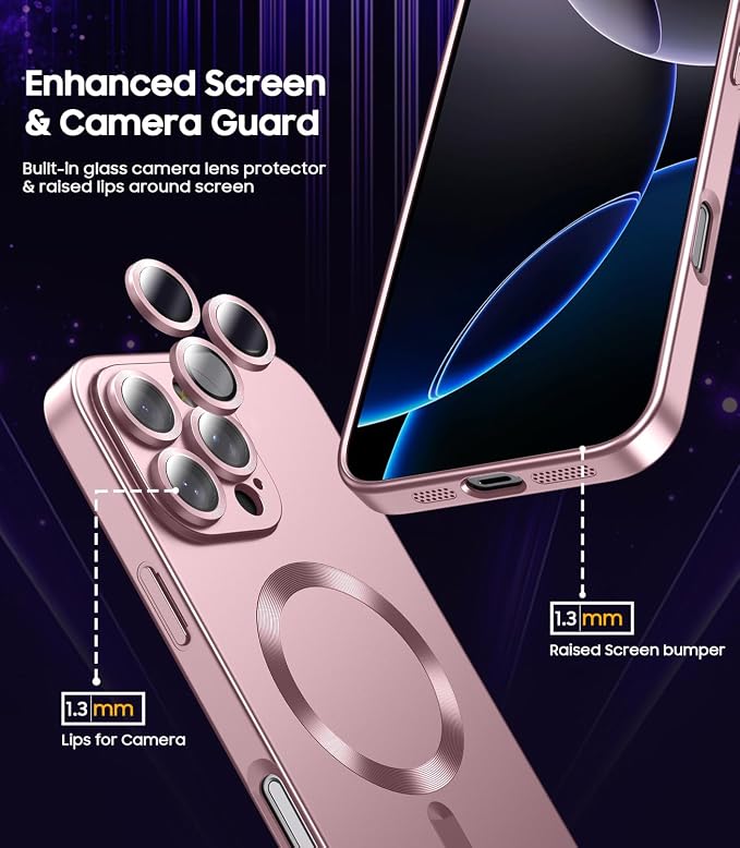 Magnetic for iPhone 16 Pro Max Case Slim Soft Silicone Bumper Shockproof - Image 4