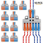 10PCS Lever Wire Connectors, Quick Wiring Cable Connectors, Compact Push-in - Image 6