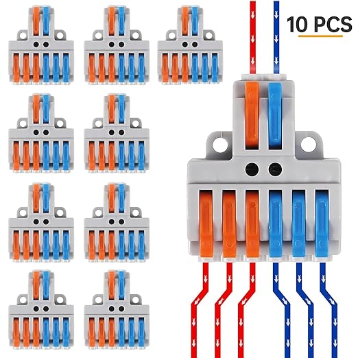 10PCS Lever Wire Connectors, Quick Wiring Cable Connectors, Compact Push-in - Image 6