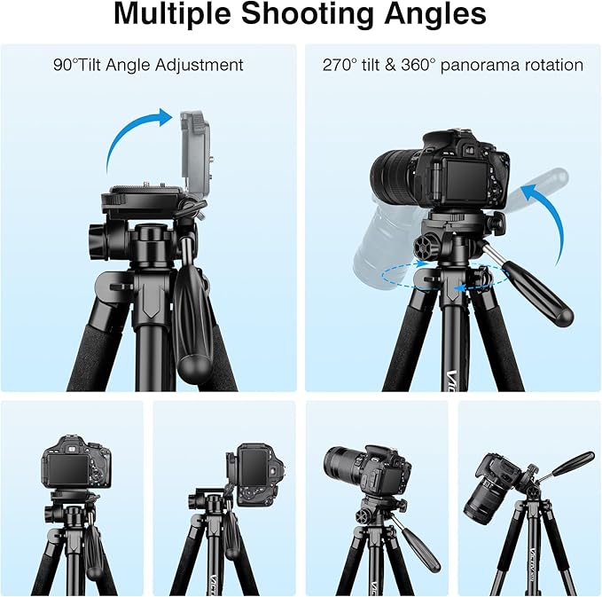 Tripod for Camera, Professional Heavy Duty Compact Camera Stand for Phone - Image 7