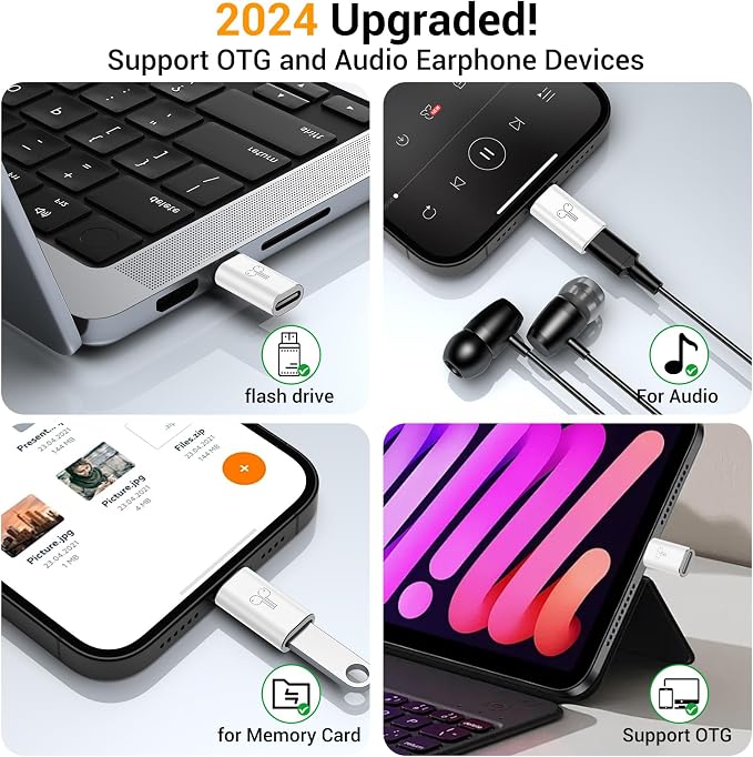 Temdan 4 Pack USB C to Lightning Adapter - Image 6