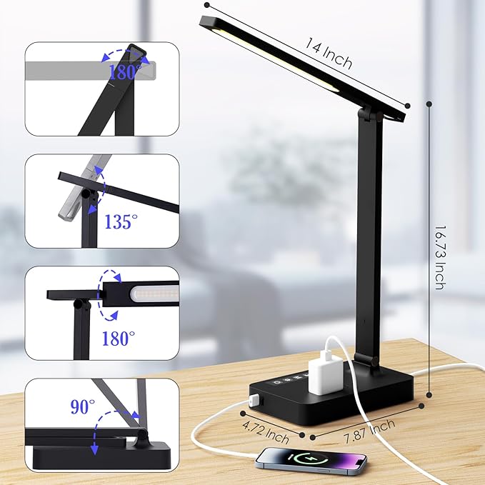 Infiway Desk Lamp with USB Charging Port: LED Desk Lamps - Image 7