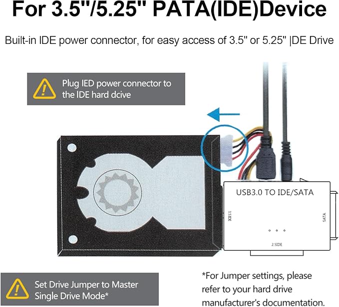 USB 3.0 to SATA IDE Adapter, Hard Drive Reader External Ultra Recovery - Image 7