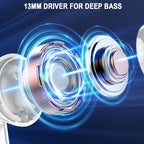 Wireless Bluetooth 5.4 Earbuds, Ear Buds LED Power Display Headphones 6D Stereo - Image 4
