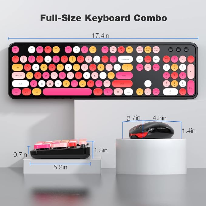 KNOWSQT Wireless Keyboard and Mouse Combo, - Image 7