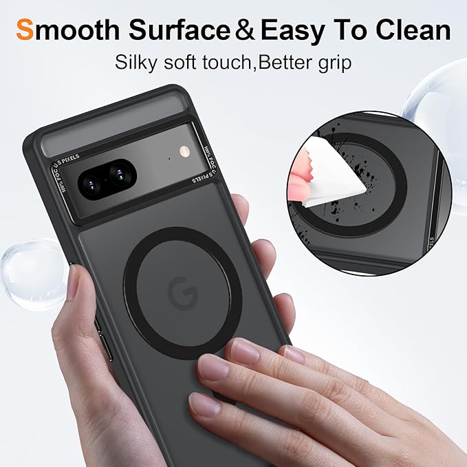 Magnetic for Google Pixel 7 Case, Shockproof Slim Translucent Matte Anti-Slip - Image 5
