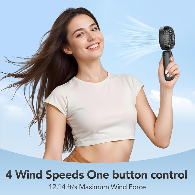 PANERGY Portable Handheld Fan, 5000mAh Rechargeable, 14H Max Cooling Time - Image 5